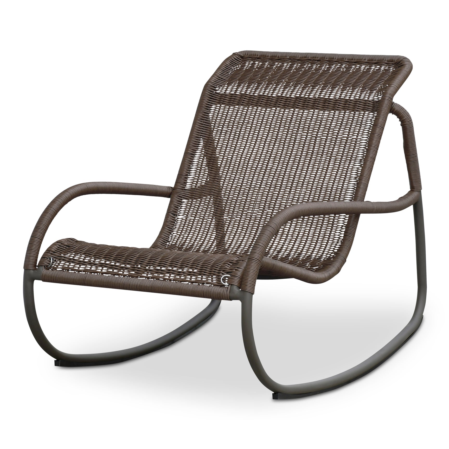 Lyra Brown Outdoor Rocking Chair - Ornate Home
