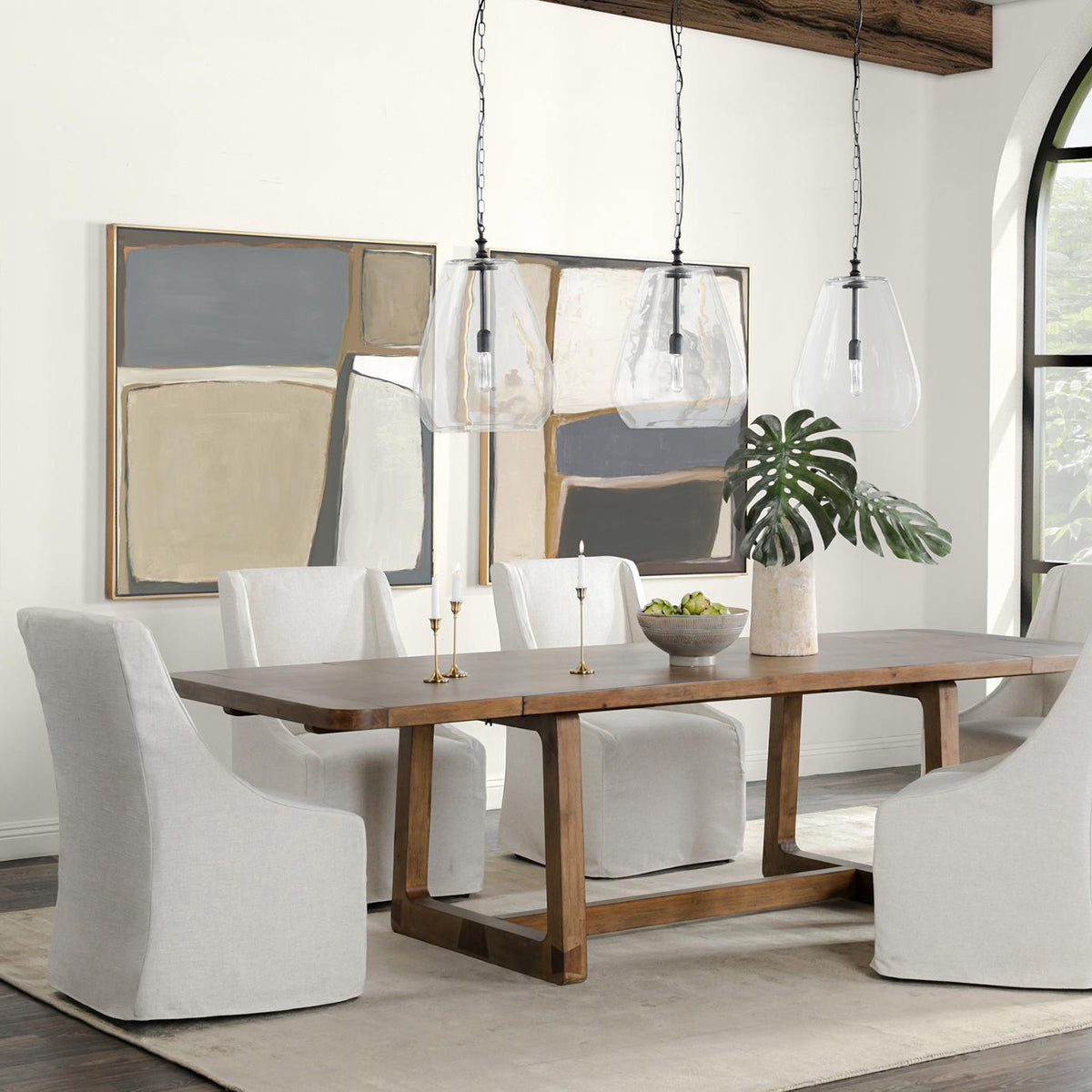 Lyra Smoke Brown Ext Dining Table - Ornate Home