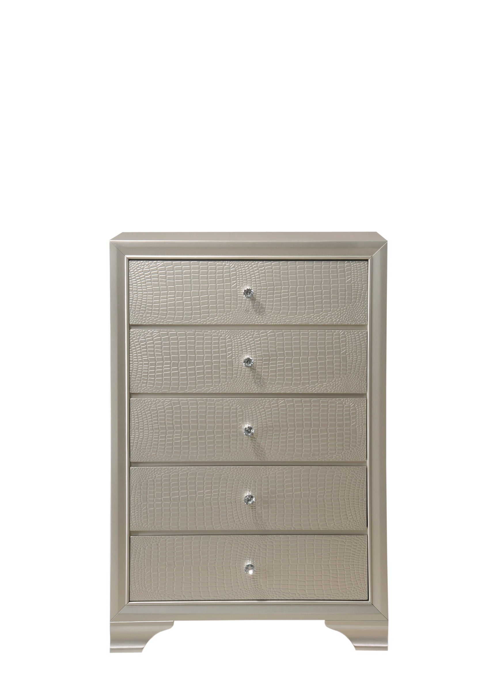 Lyssa Champagne LED Panel Youth Bedroom Set - Ornate Home