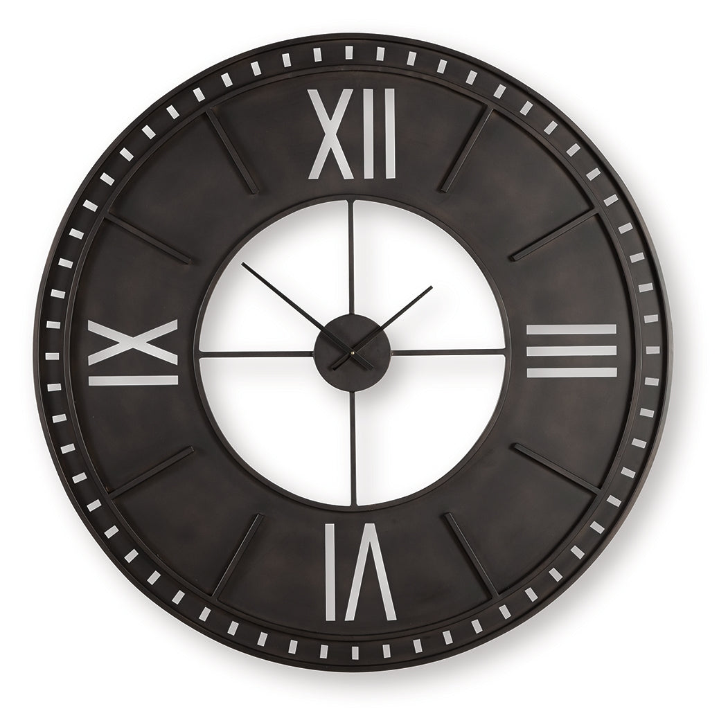 Lytle Antique Brown Wall Clock - Ornate Home