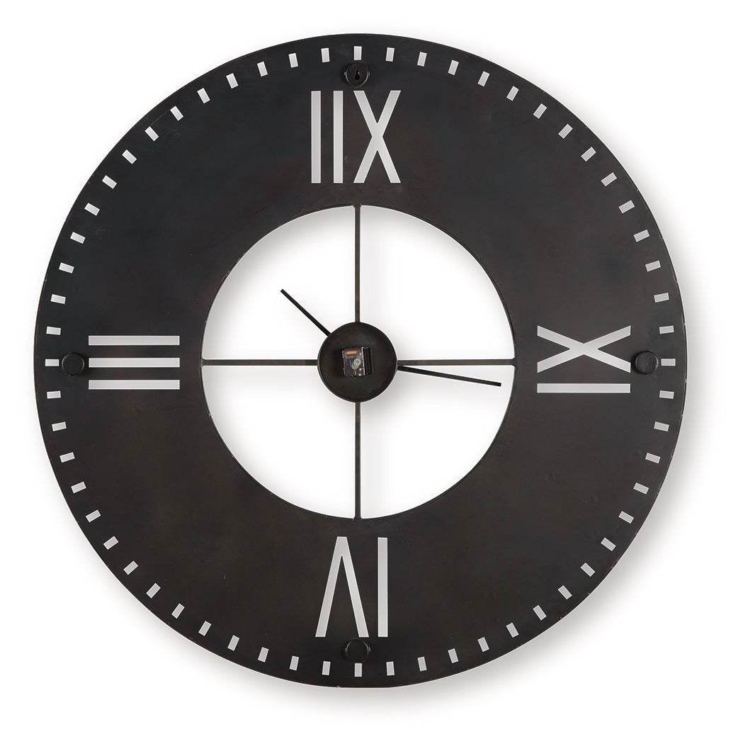 Lytle Antique Brown Wall Clock - Ornate Home