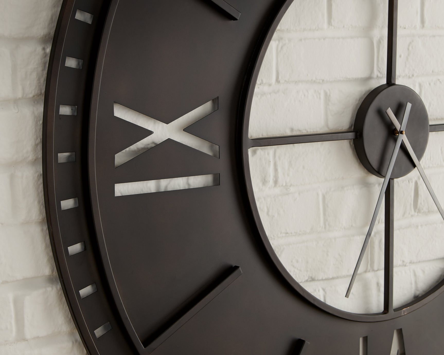 Lytle Antique Brown Wall Clock - Ornate Home
