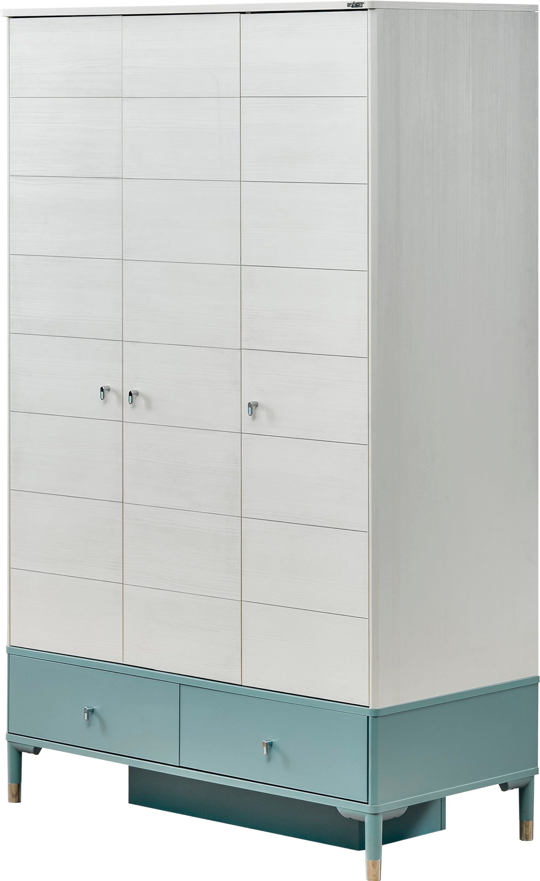 Marin Light Blue/White 3 Door Wardrobe