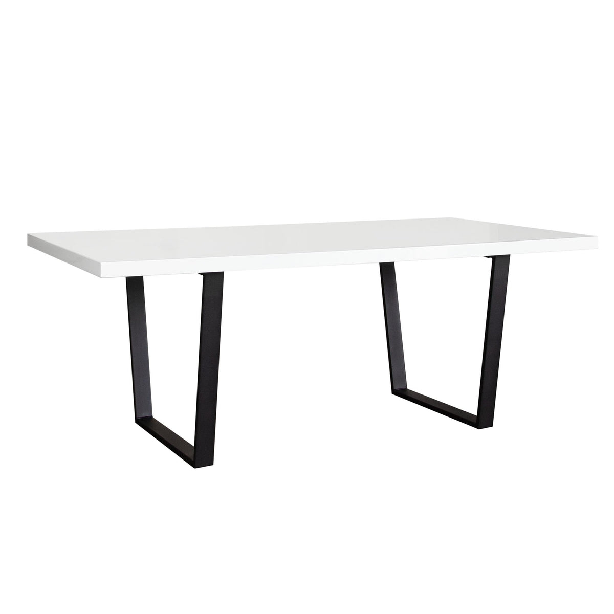 Mirage White/Black Dining Table - Ornate Home