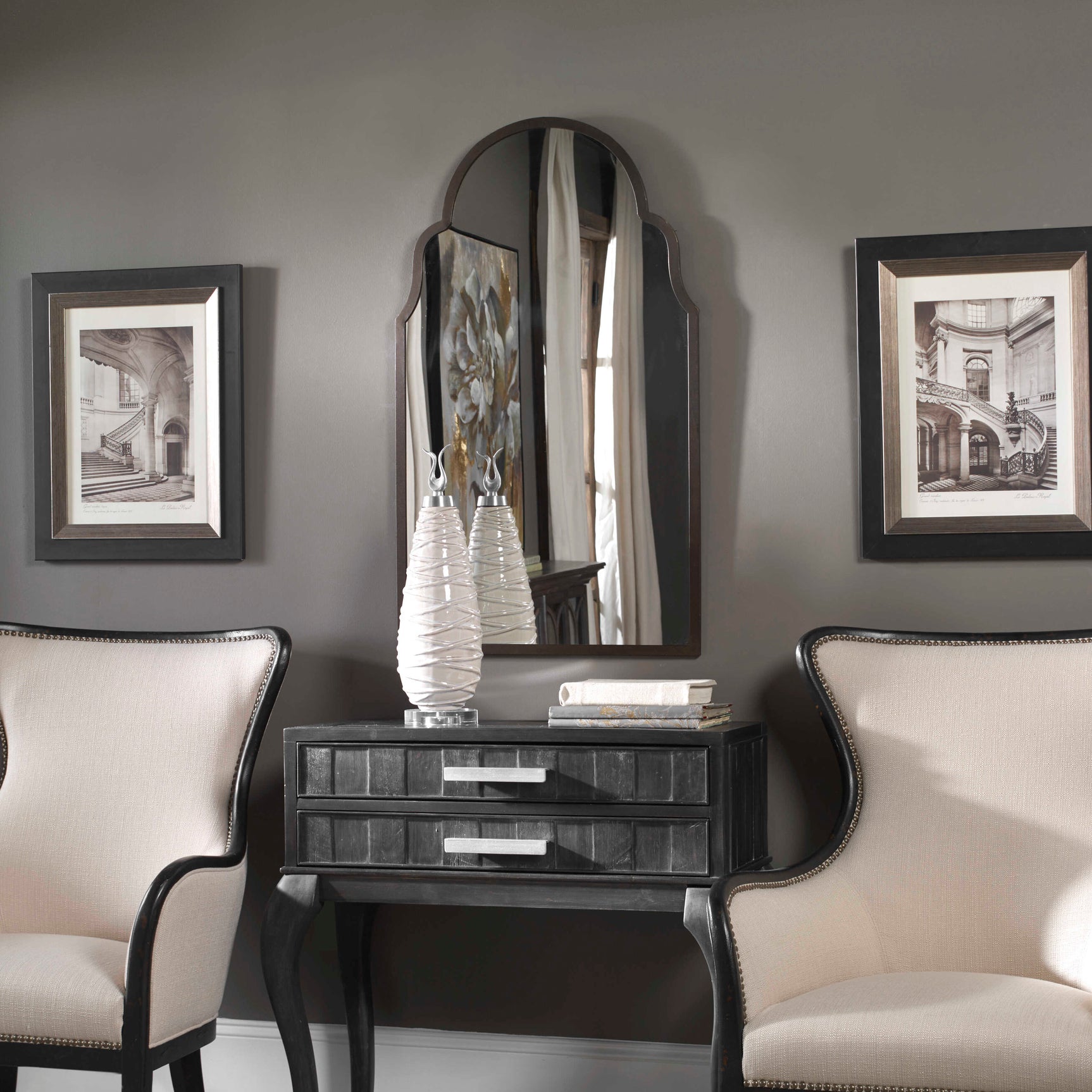 Brayden Brown Arch Metal Mirror