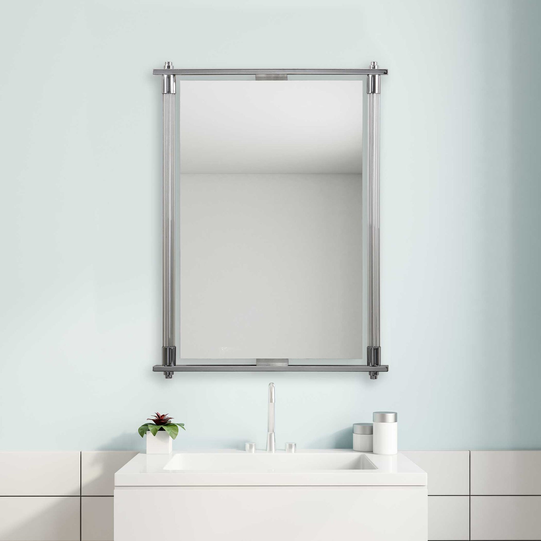 Adara Silver Vanity Mirror