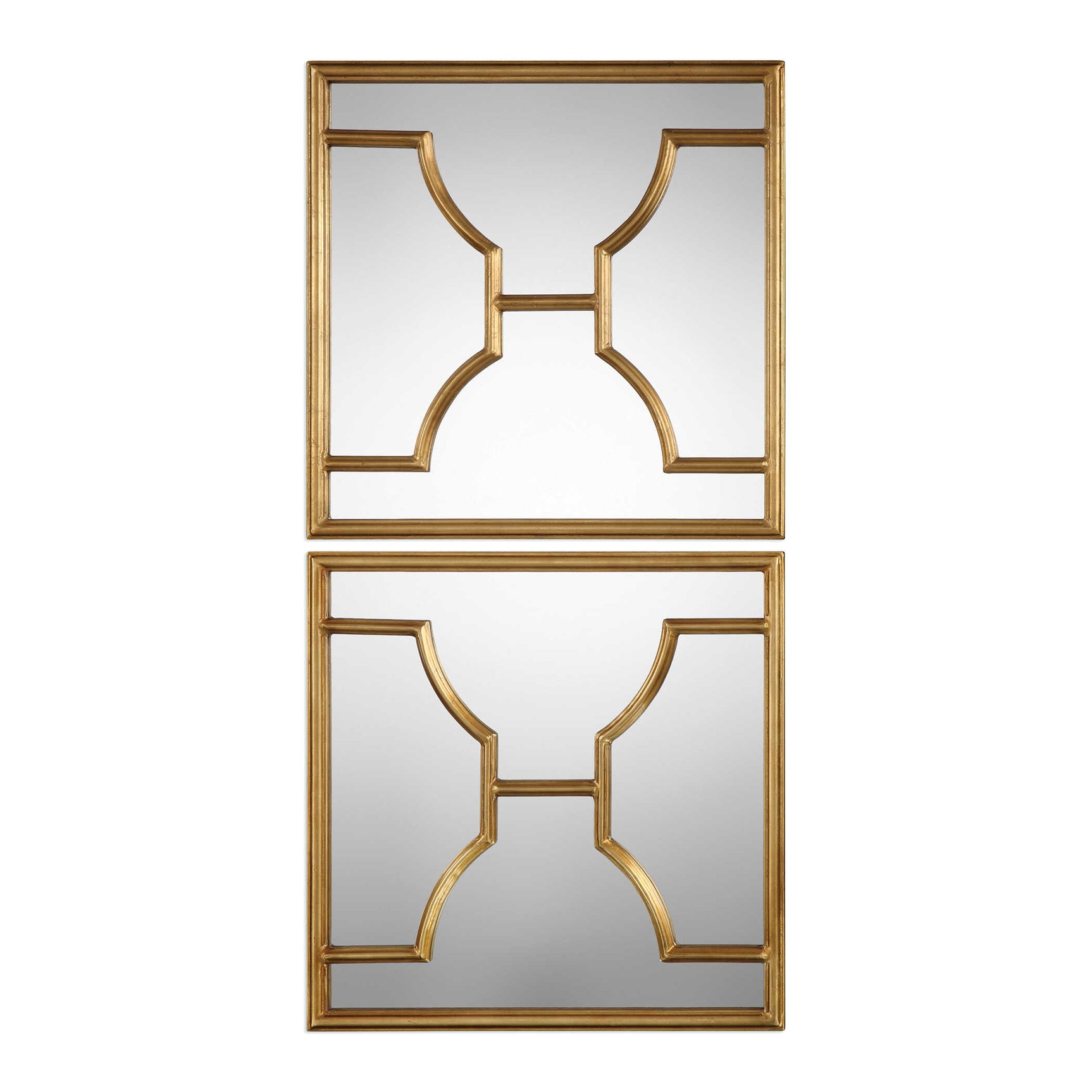 Misa Gold Square Mirrors (Set of 2)