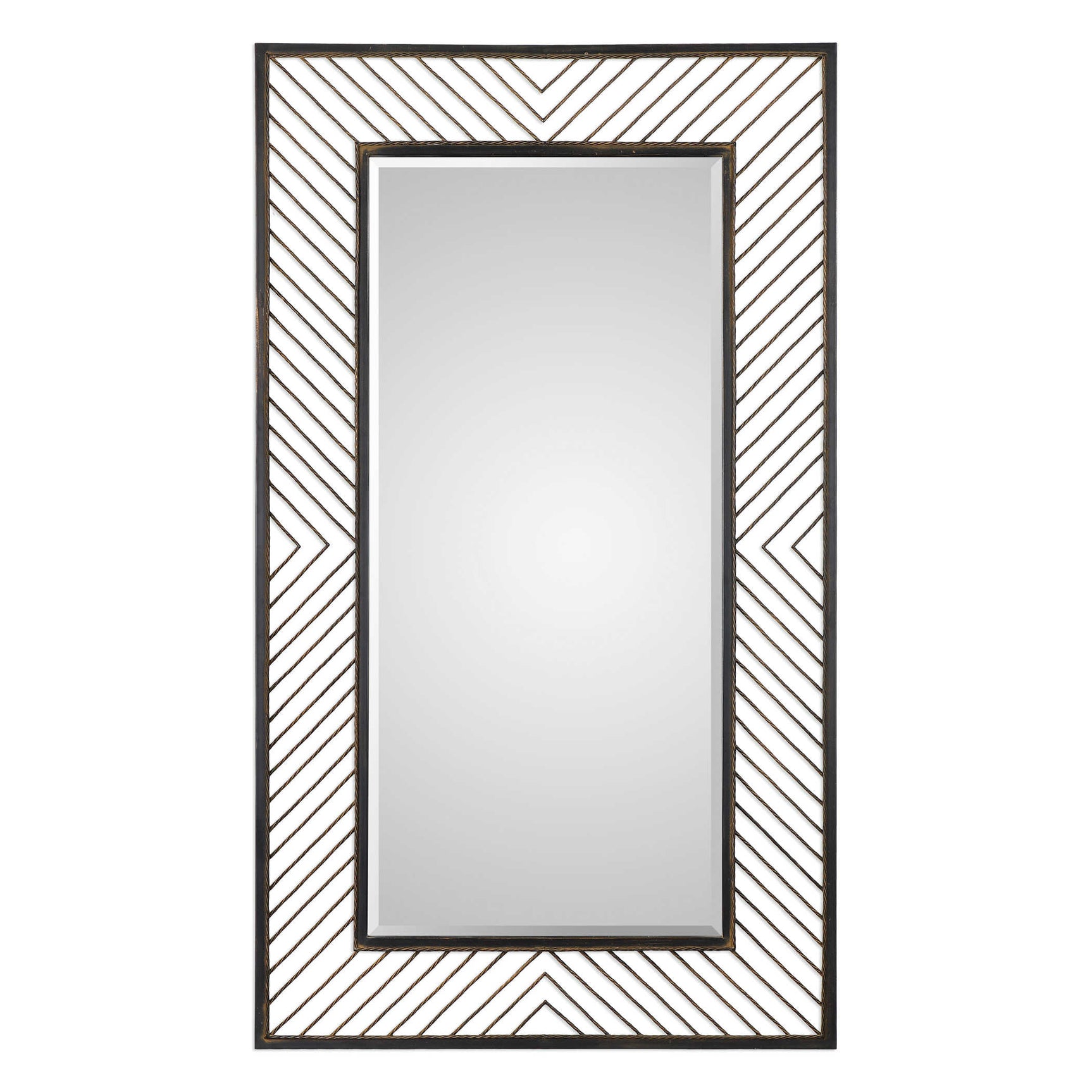 Karel Black/Bronze Chevron Mirror