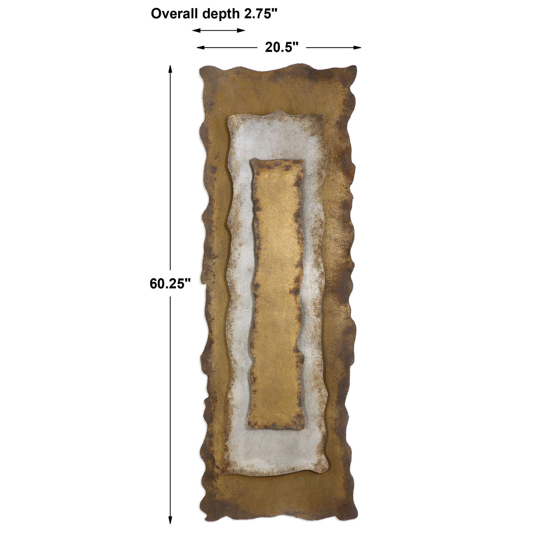 Jaymes Bronze/Gold/Silver Oxidized Panel