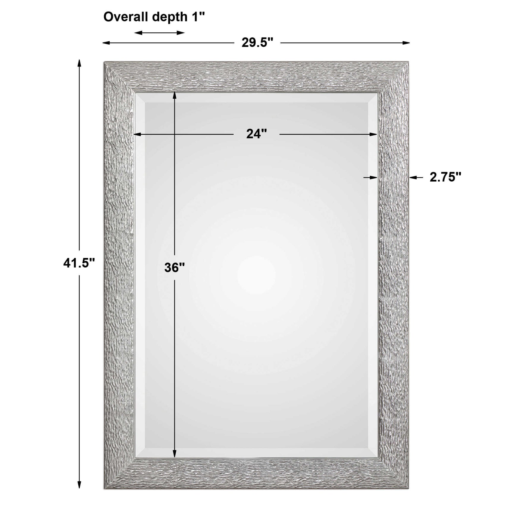 Mossley Metallic Silver Mirror