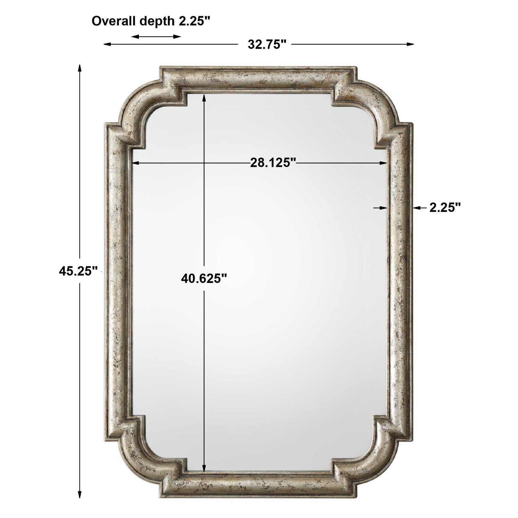 Calanna Antique Silver Mirror