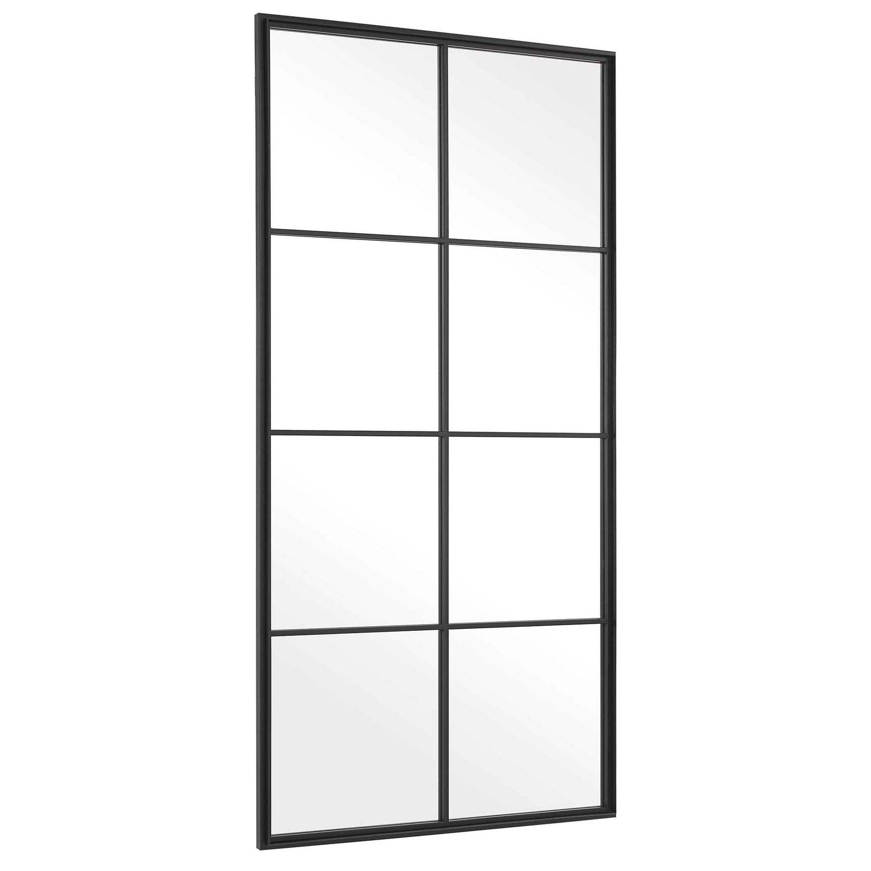 Rousseau Black Iron Window Mirror