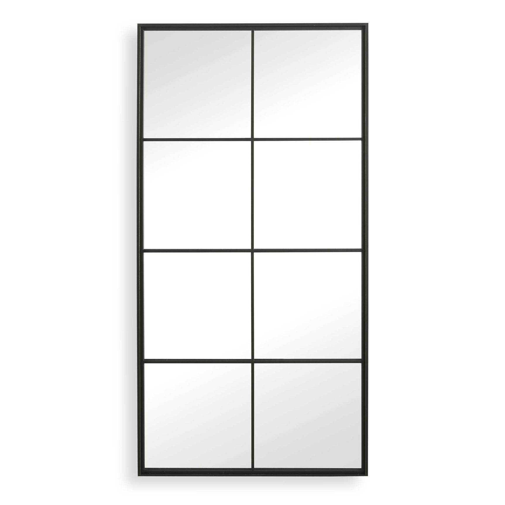 Rousseau Black Iron Window Mirror