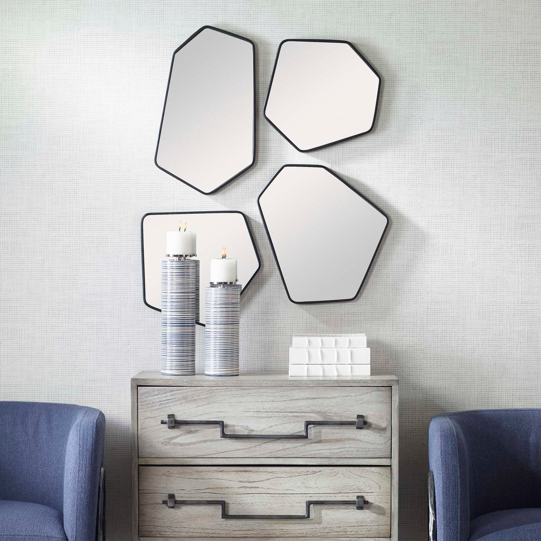 Linneah Black Mirrors (Set of 4)