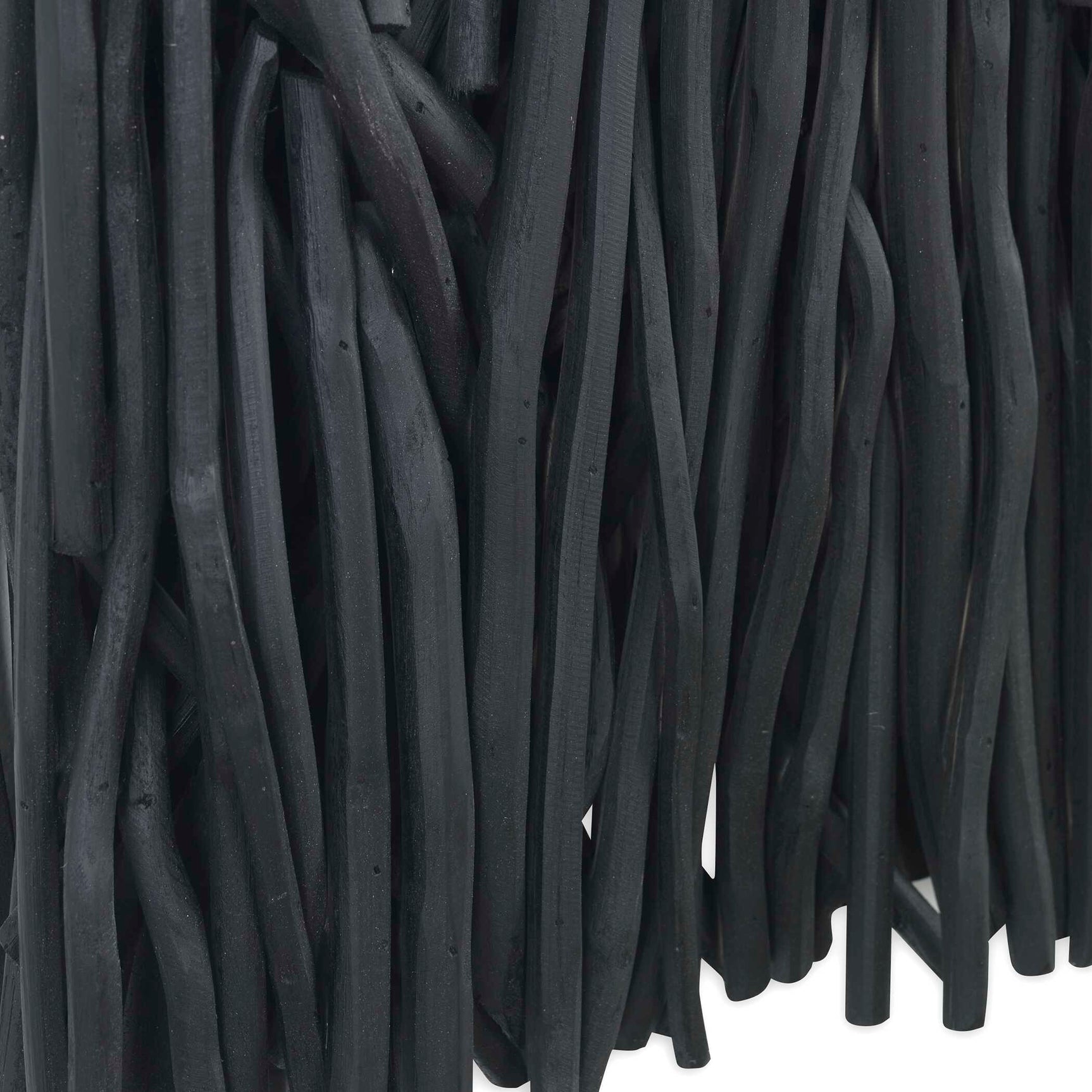 Gathered Teak Black Square Wood Wall Decor