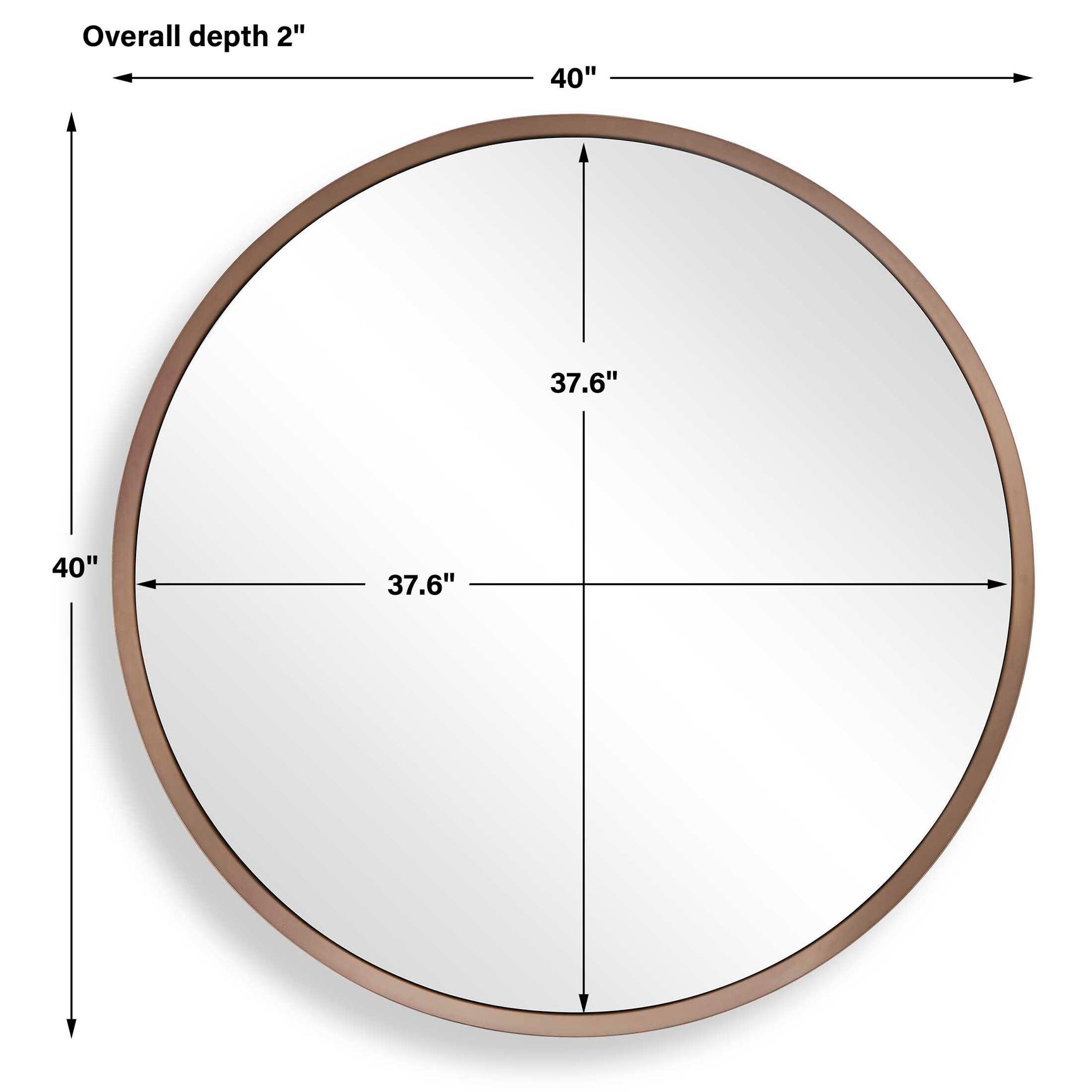 Torrado Bronze Round Mirror