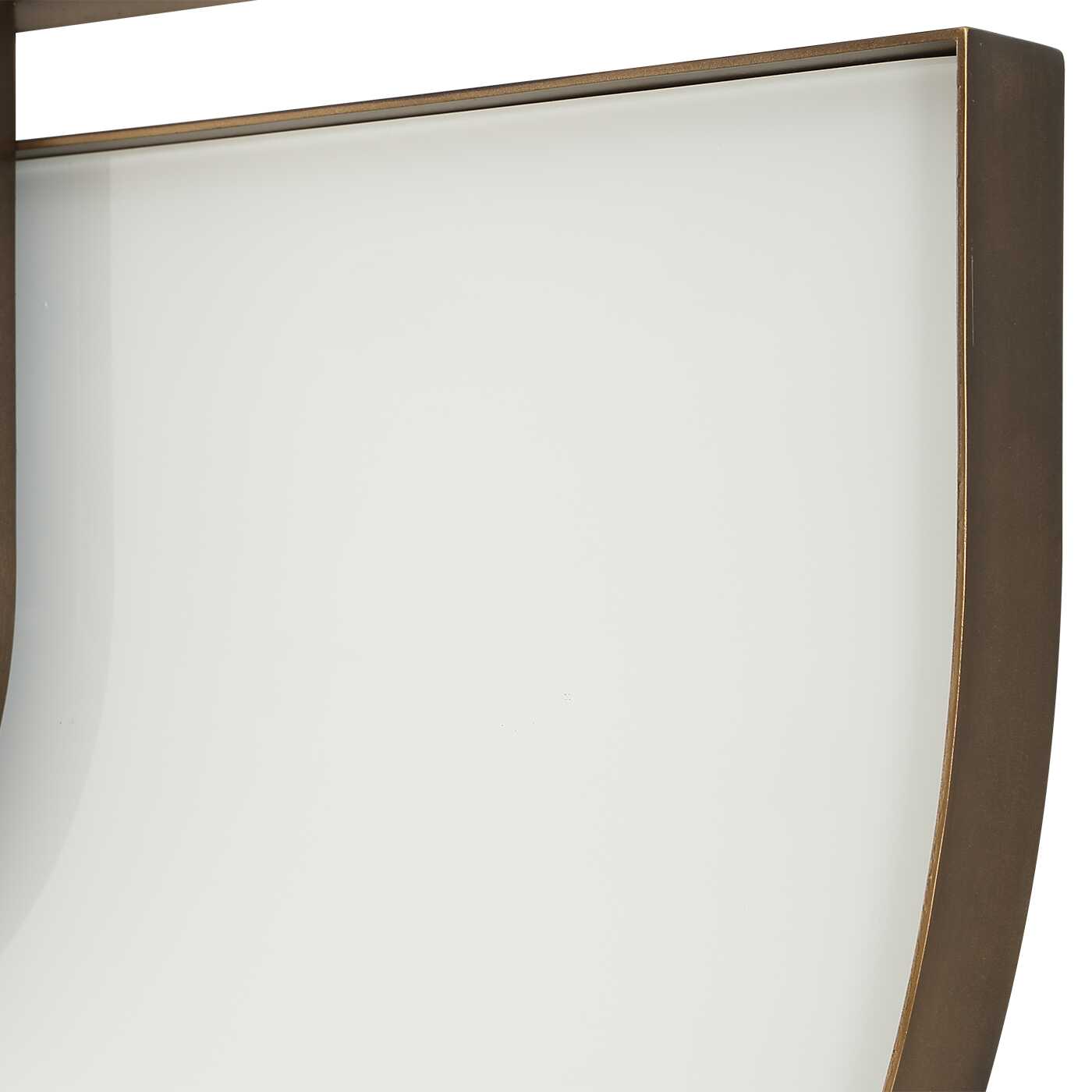 Encase White Modern Oval Mirror