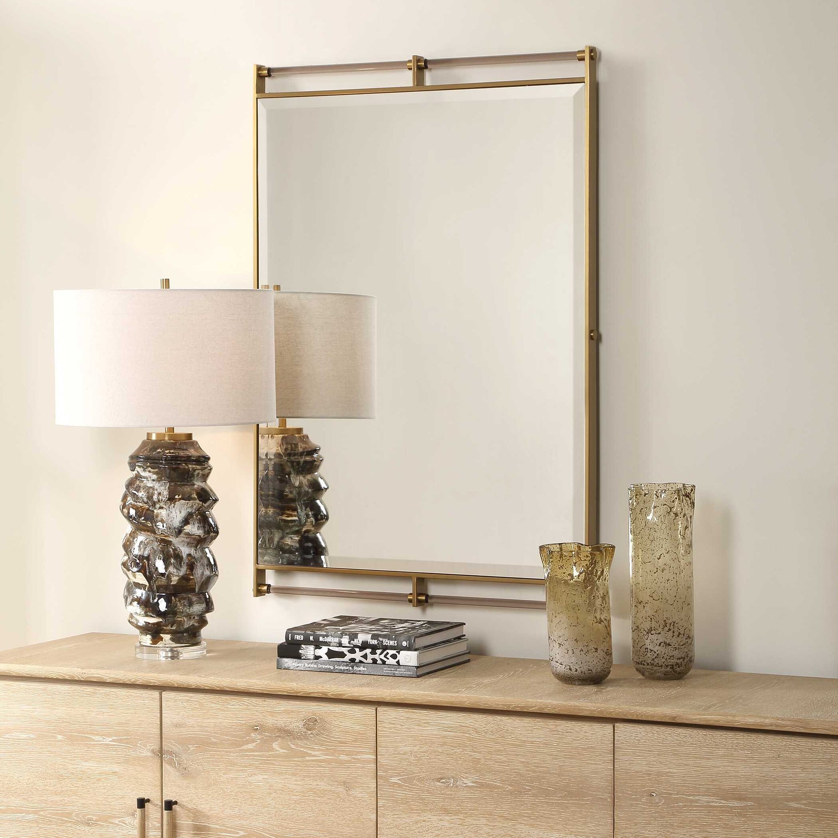 Ripoll Antique Brass Mirror