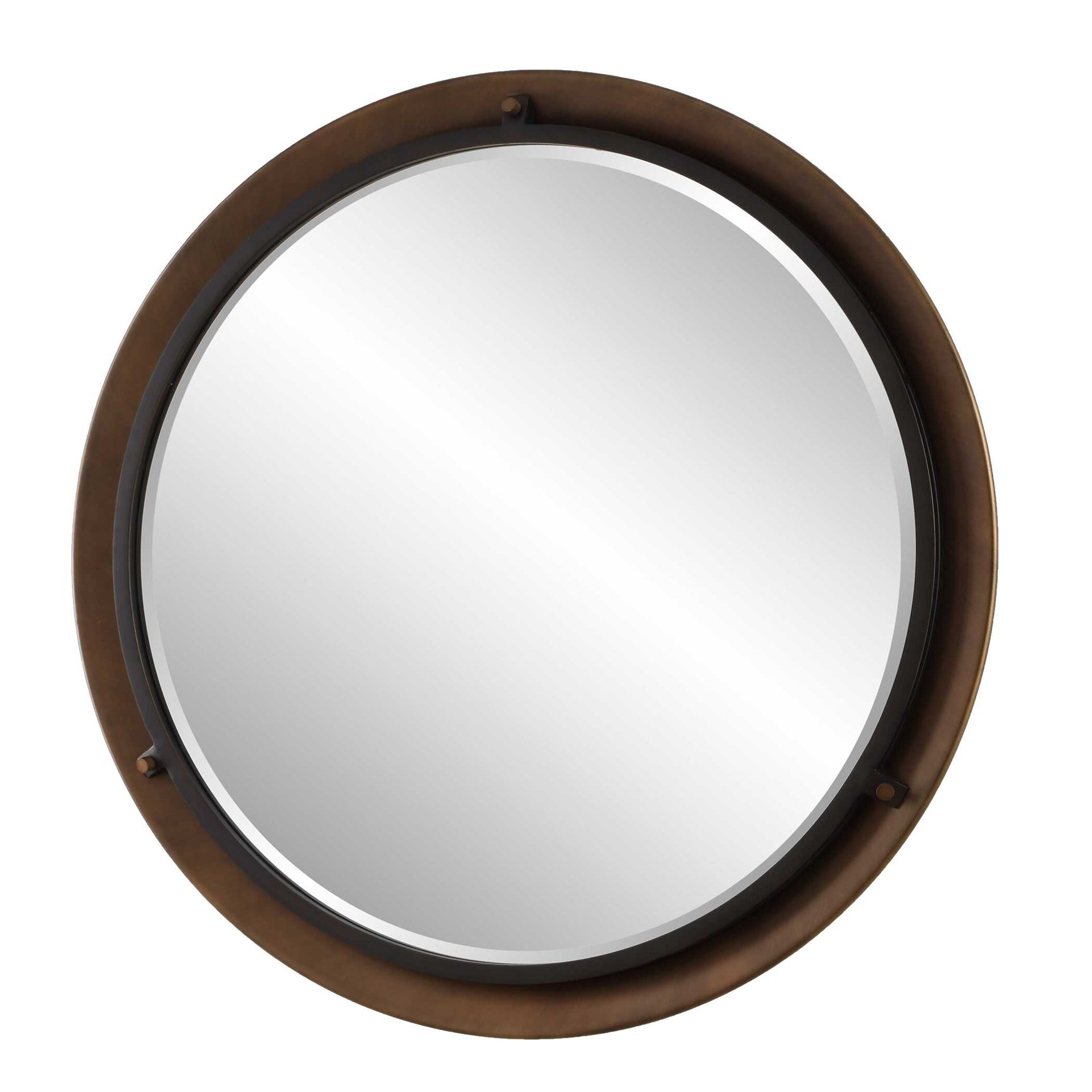 Porthole Bronze Round Mirror