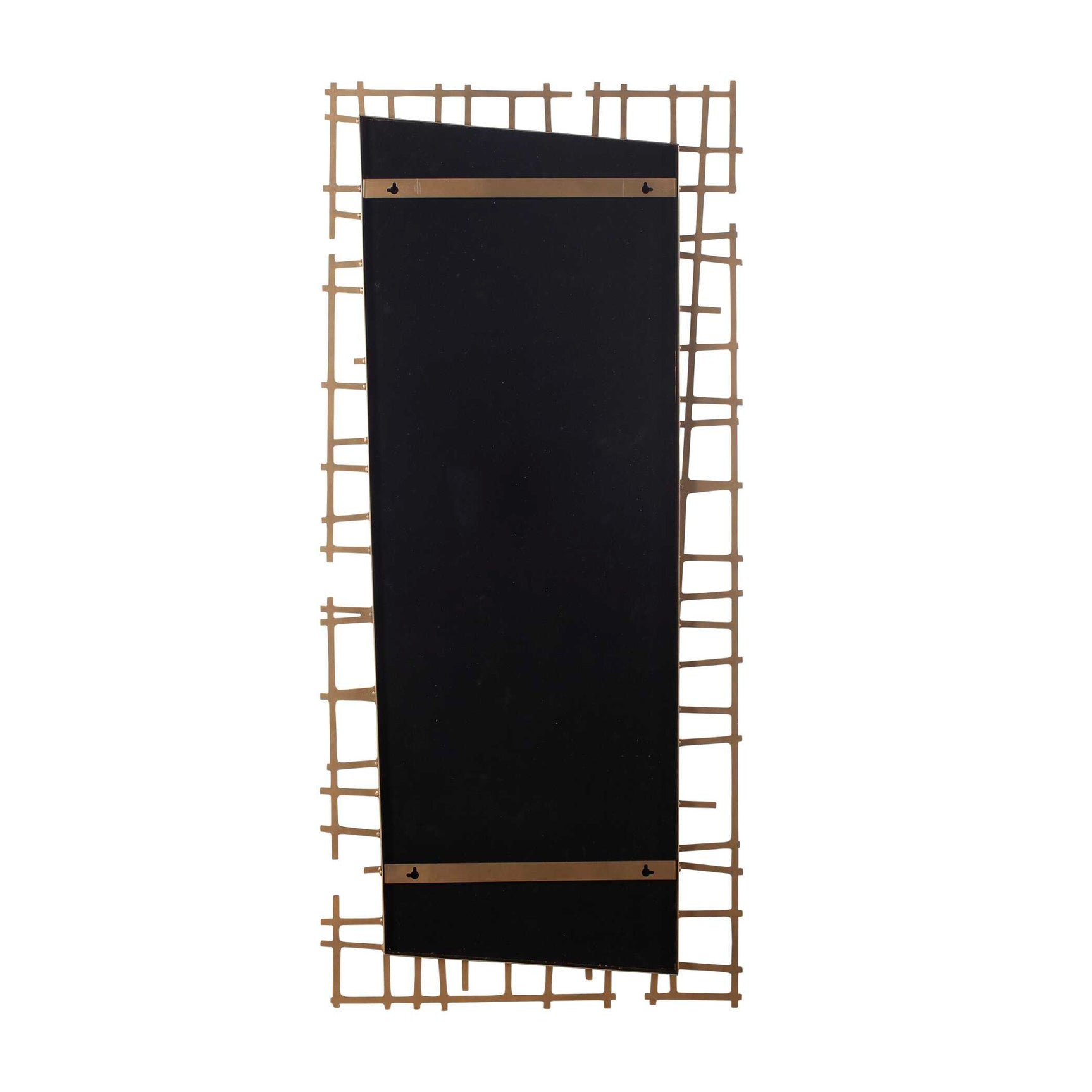 Golden Intersection Brass Mirrored Wall Decor