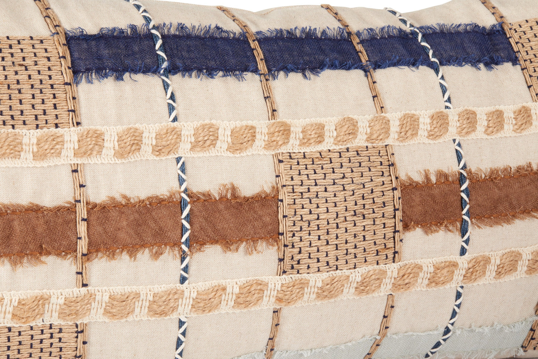 ML Stratton Blue Multi Multiple Sizes Throw Pillow (Set of 2) - Ornate Home