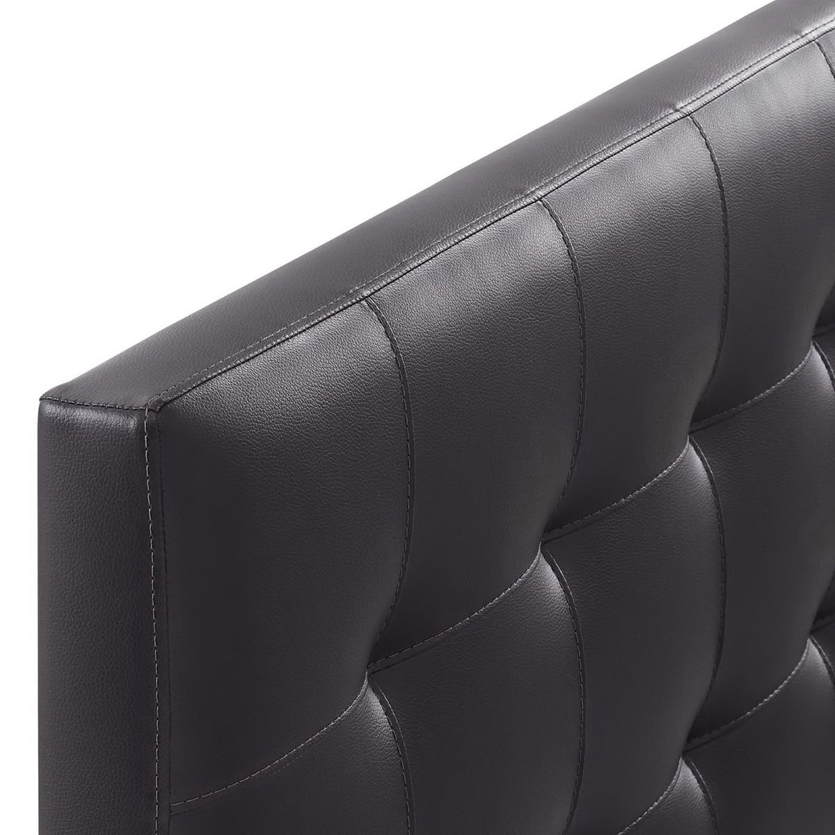 Lily Brown Upholstered Vinyl King Headboard