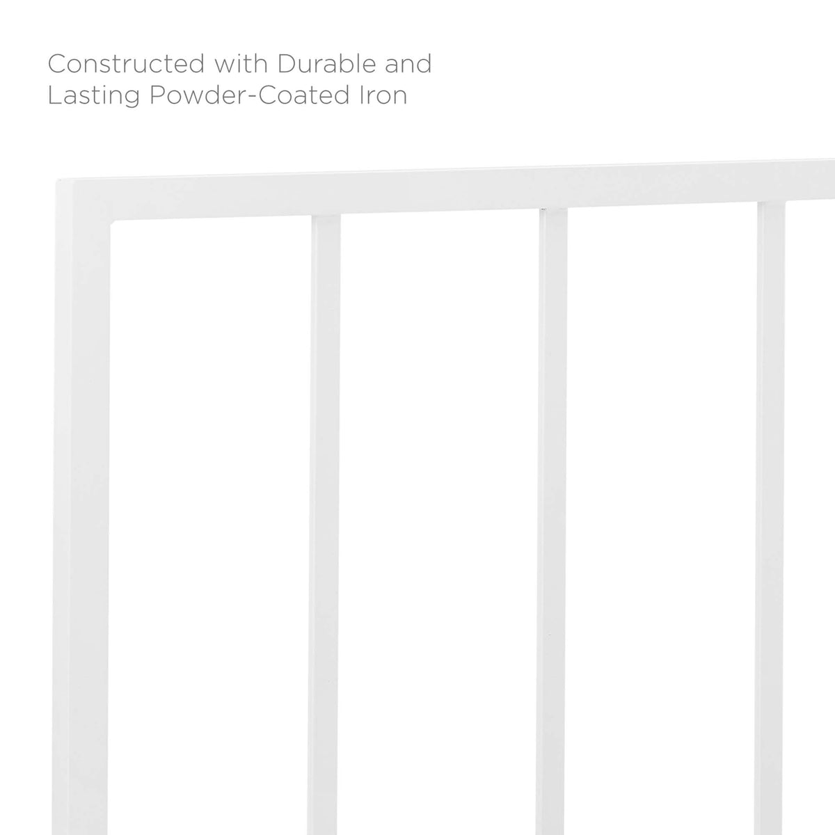 Tatum White Metal King Headboard