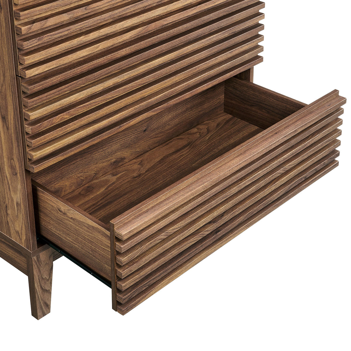 Render Walnut Large 3-Drawer Nightstand