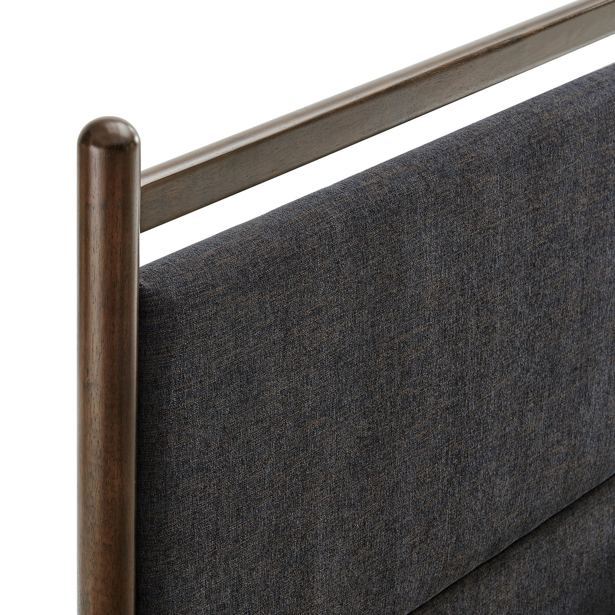 Ginny Wenge Heathered Dark Gray King Size Platform Bed Frame - Ornate Home