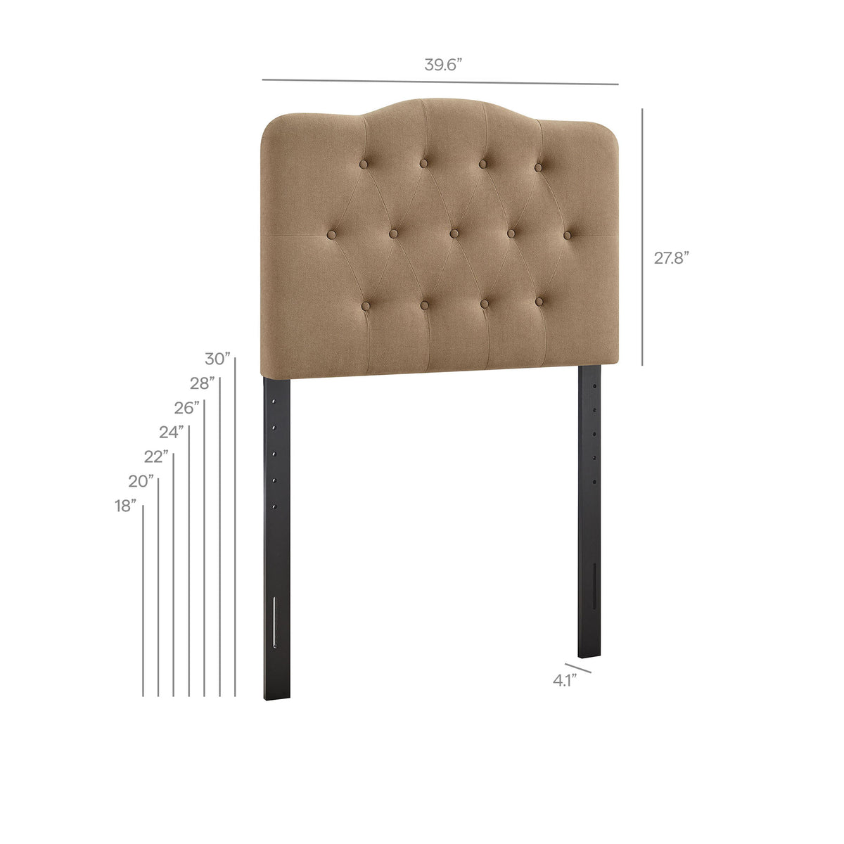 Annabel Almond Premium Linen Blend Twin Headboard - Ornate Home