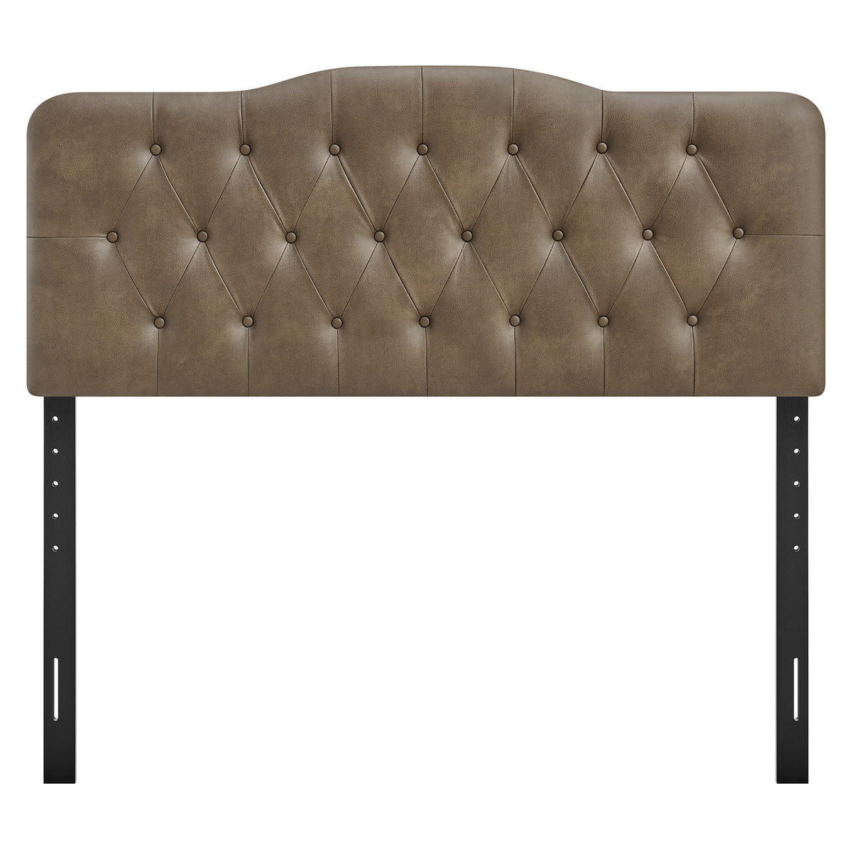 Annabel Mushroom Vegan Leather Full Headboard - Ornate Home