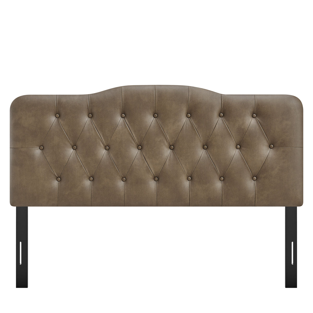 Annabel Mushroom Vegan Leather Full Headboard - Ornate Home