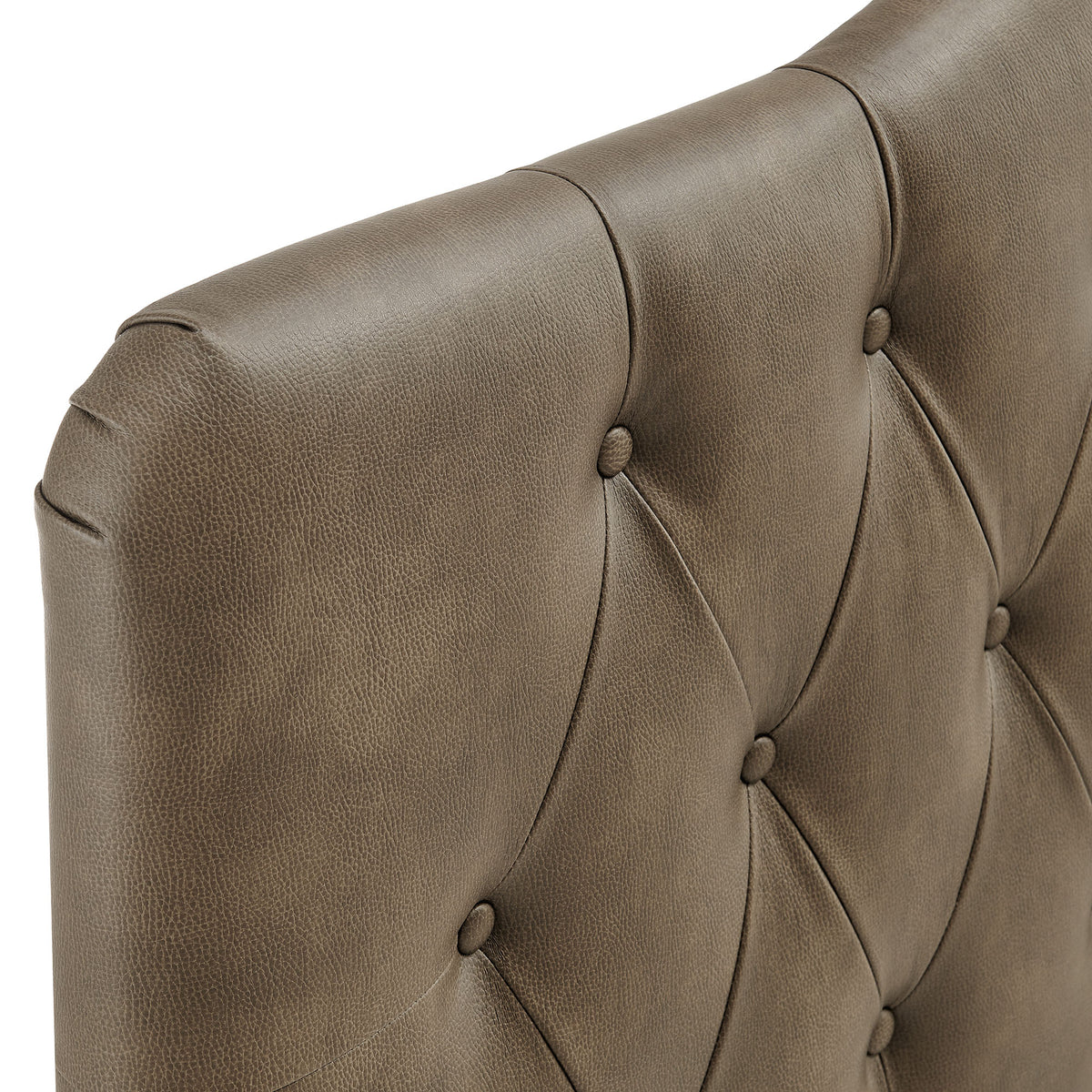 Annabel Mushroom Vegan Leather Full Headboard - Ornate Home