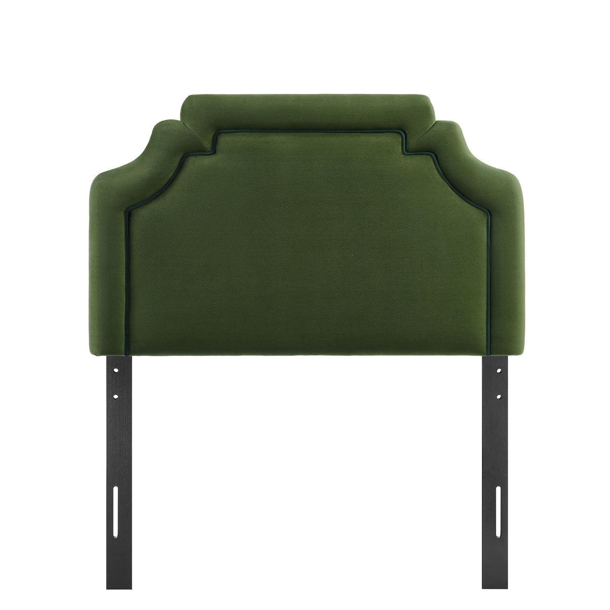 Magnolia Moss Green Dark Green Stain-Resistant Performance Velvet Twin Size Headboard