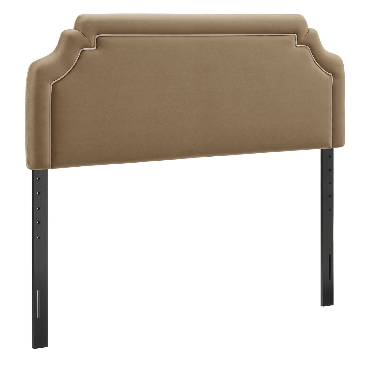 Magnolia Taupe/Almond Stain-Resistant Performance Velvet Full Size Headboard