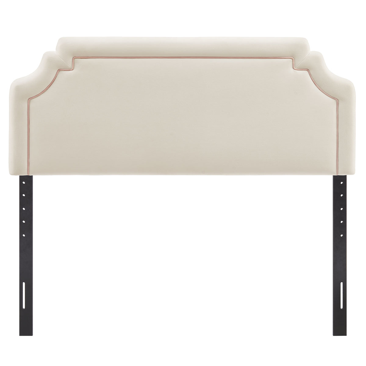 Magnolia Alabaster/Pink Stain-Resistant Performance Velvet King Size Headboard - Ornate Home