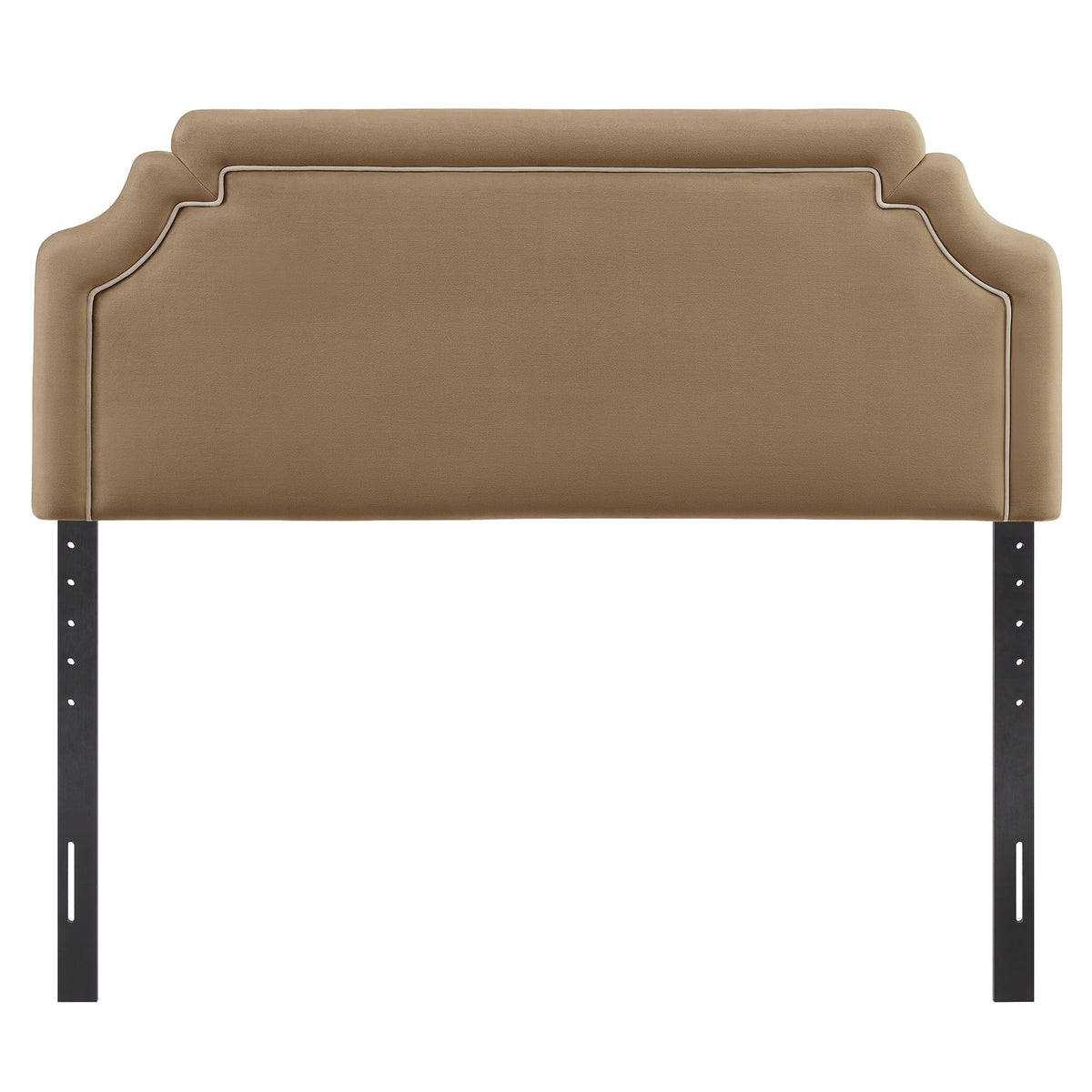 Magnolia Taupe/Almond Stain-Resistant Performance Velvet King Size Headboard - Ornate Home