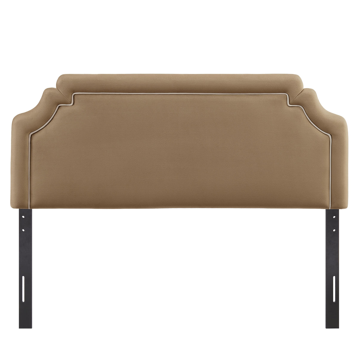 Magnolia Taupe/Almond Stain-Resistant Performance Velvet King Size Headboard - Ornate Home