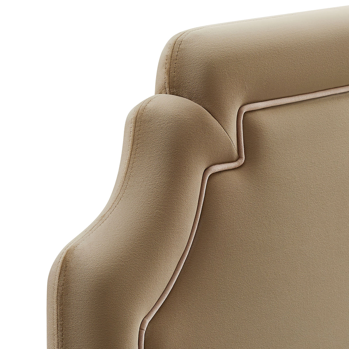 Magnolia Taupe/Almond Stain-Resistant Performance Velvet King Size Headboard - Ornate Home