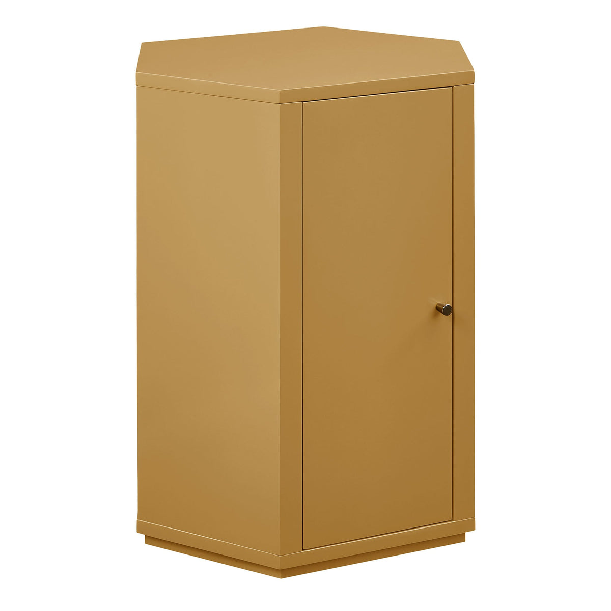 Kade Mustard Faceted Semi-Gloss Side Table
