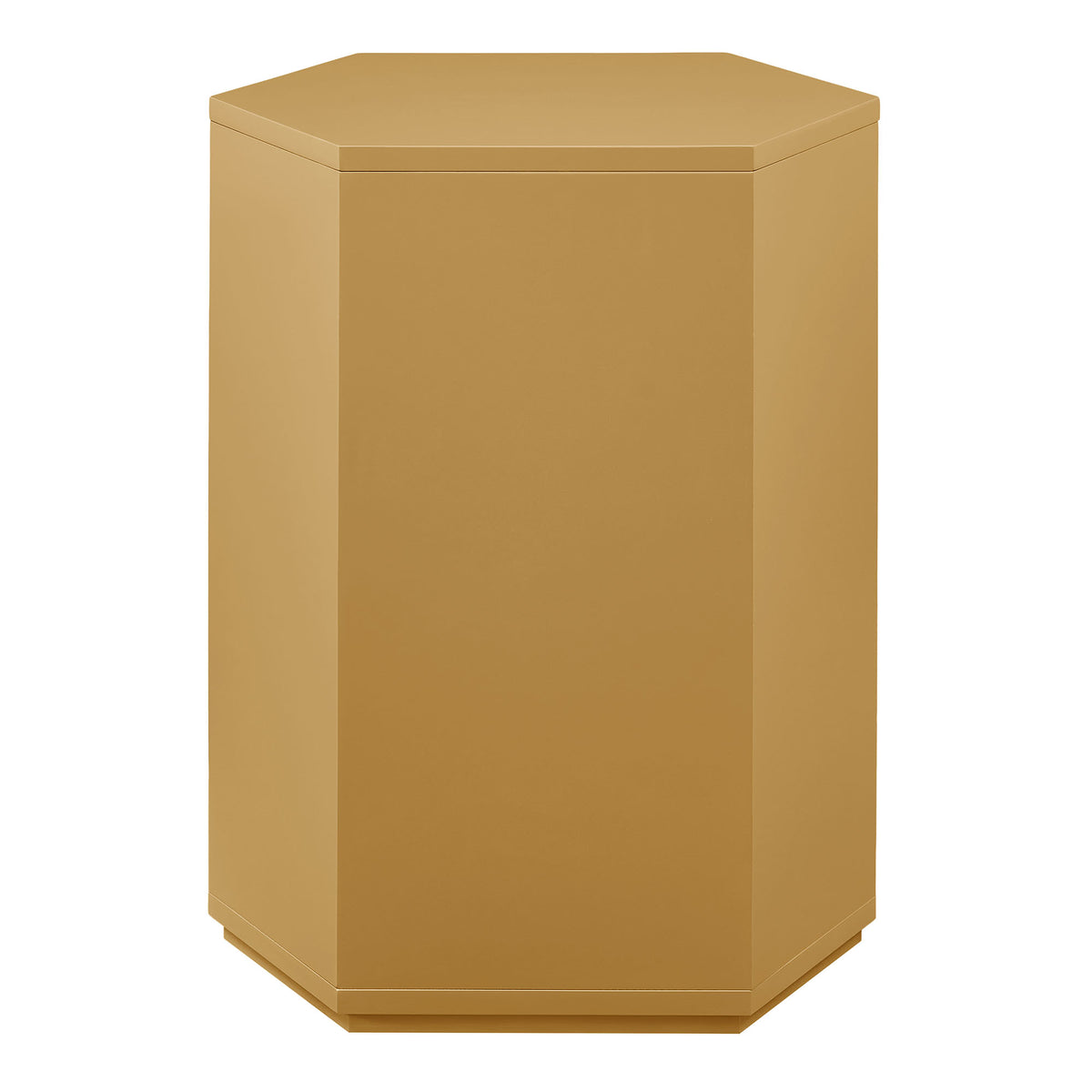 Kade Mustard Faceted Semi-Gloss Side Table