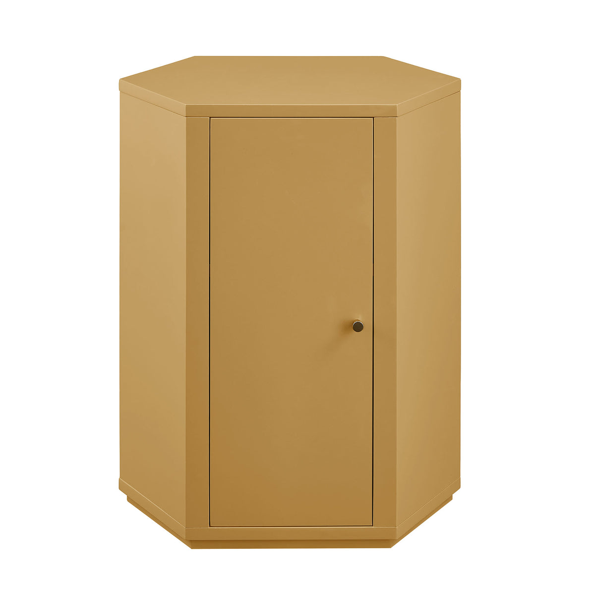 Kade Mustard Faceted Semi-Gloss Side Table