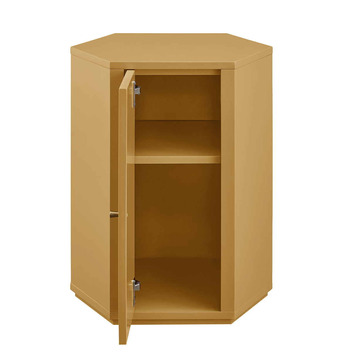 Kade Mustard Faceted Semi-Gloss Side Table