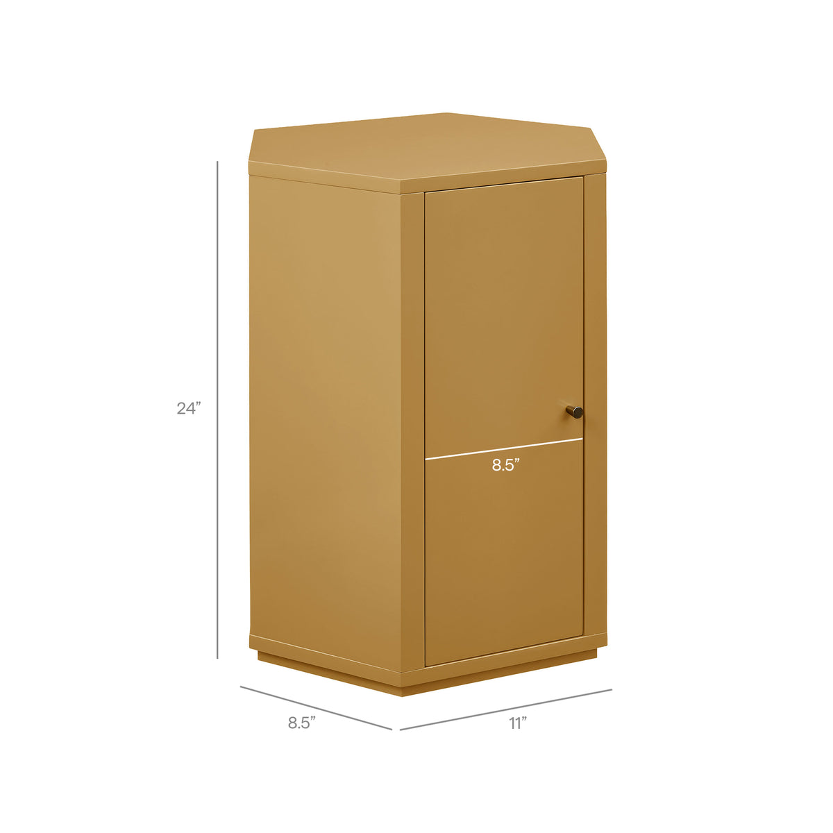 Kade Mustard Faceted Semi-Gloss Side Table