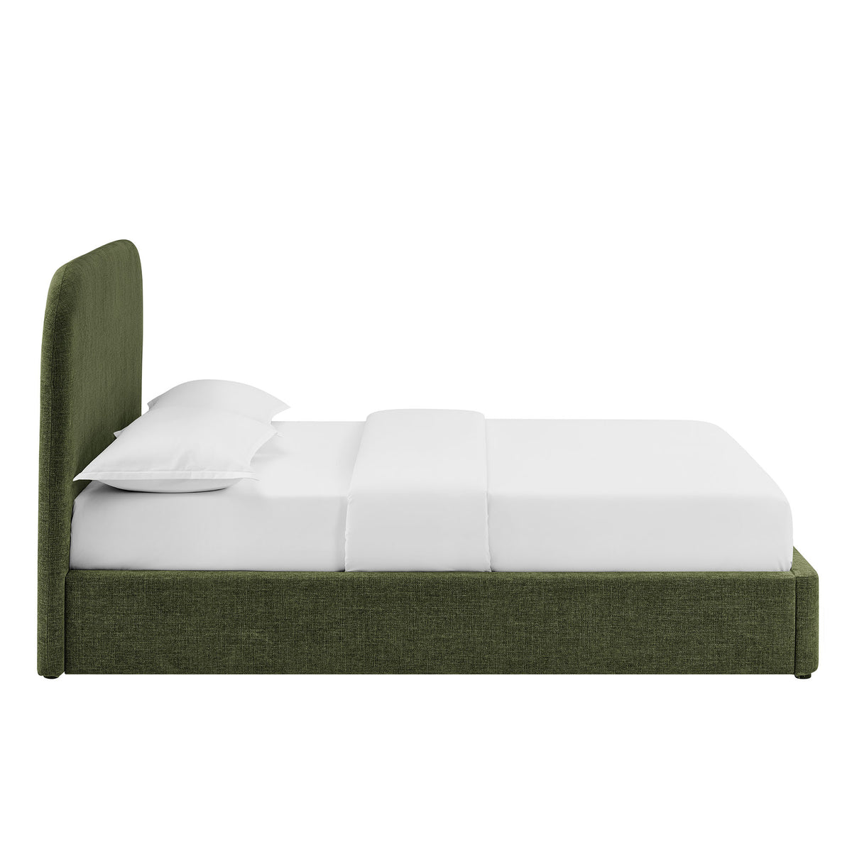 Keynote Foliage King Fabric Upholstered Storage Platform Bed Frame
