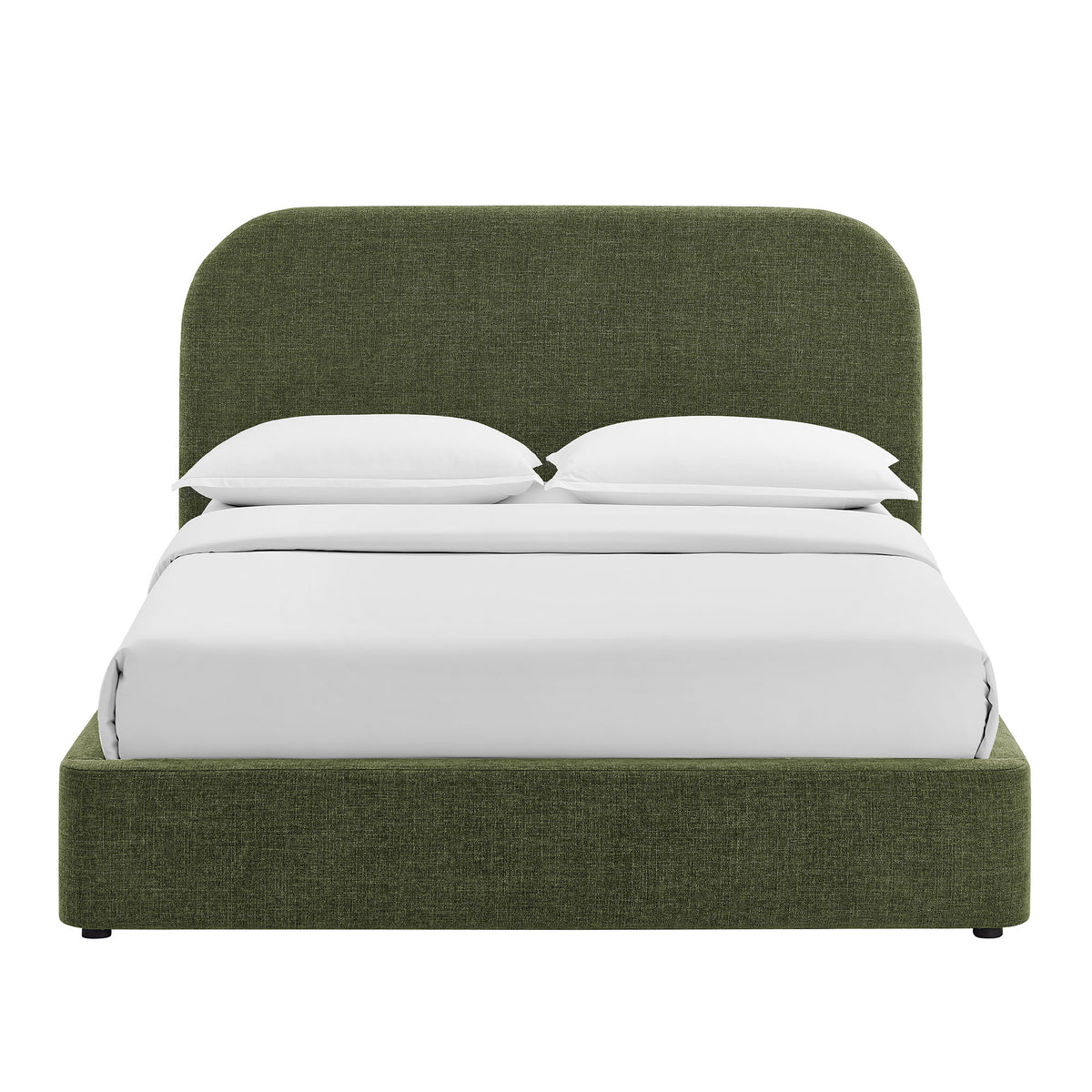 Keynote Foliage King Fabric Upholstered Storage Platform Bed Frame