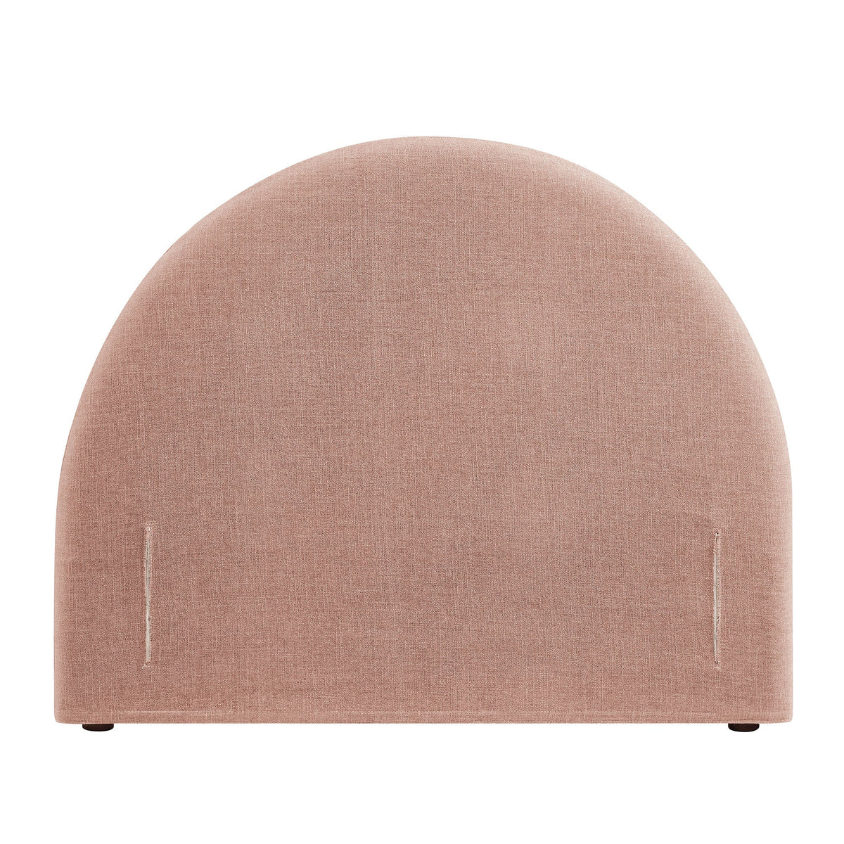 Resort Blush Queen Woven Upholstered Fabric Arched Headboard