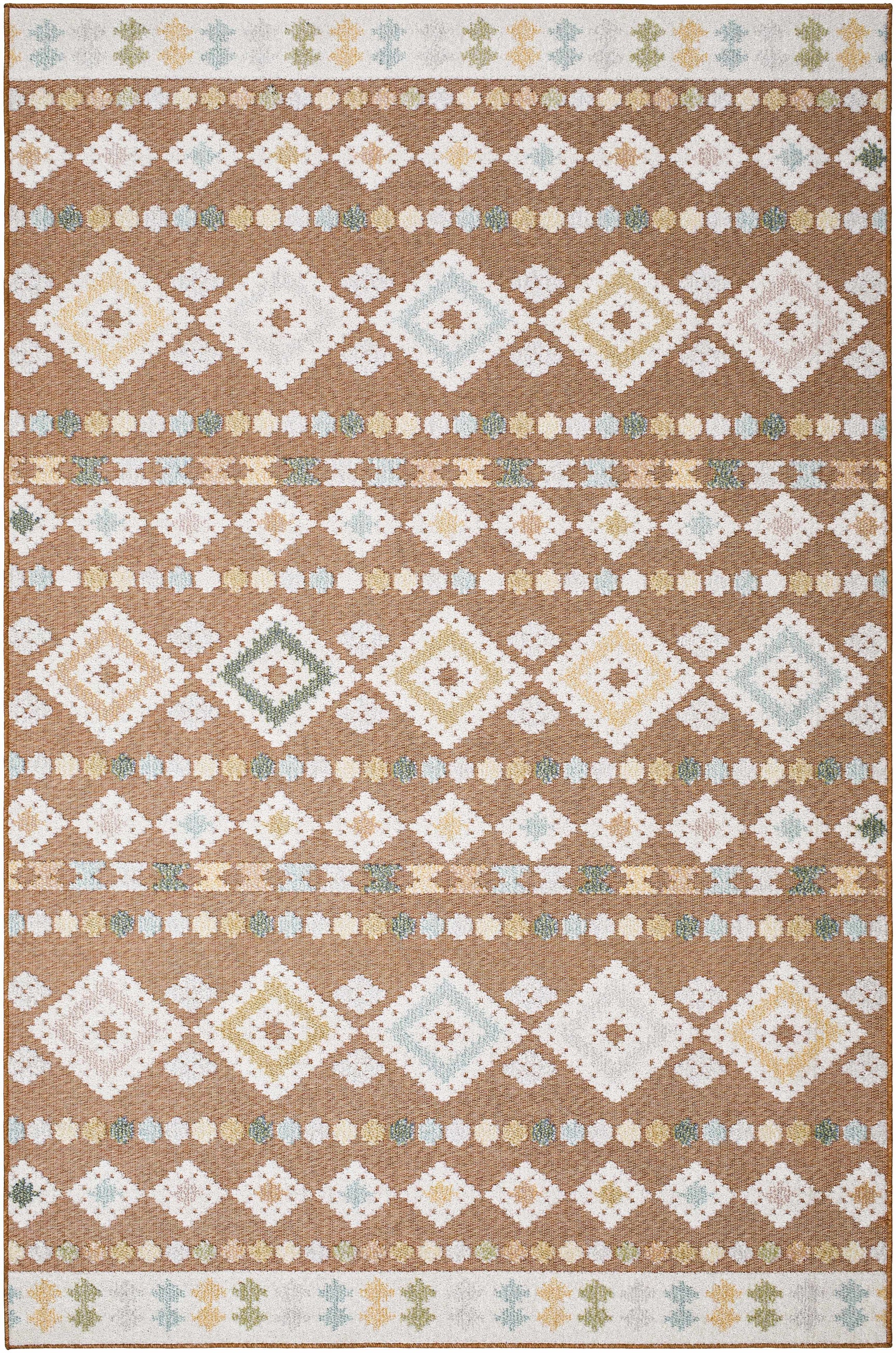 Metta Rust Outdoor Area Rug - Clearance