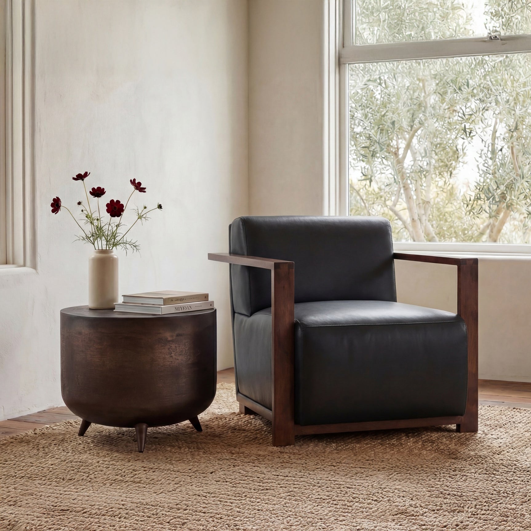 Barnes Black Accent Chair