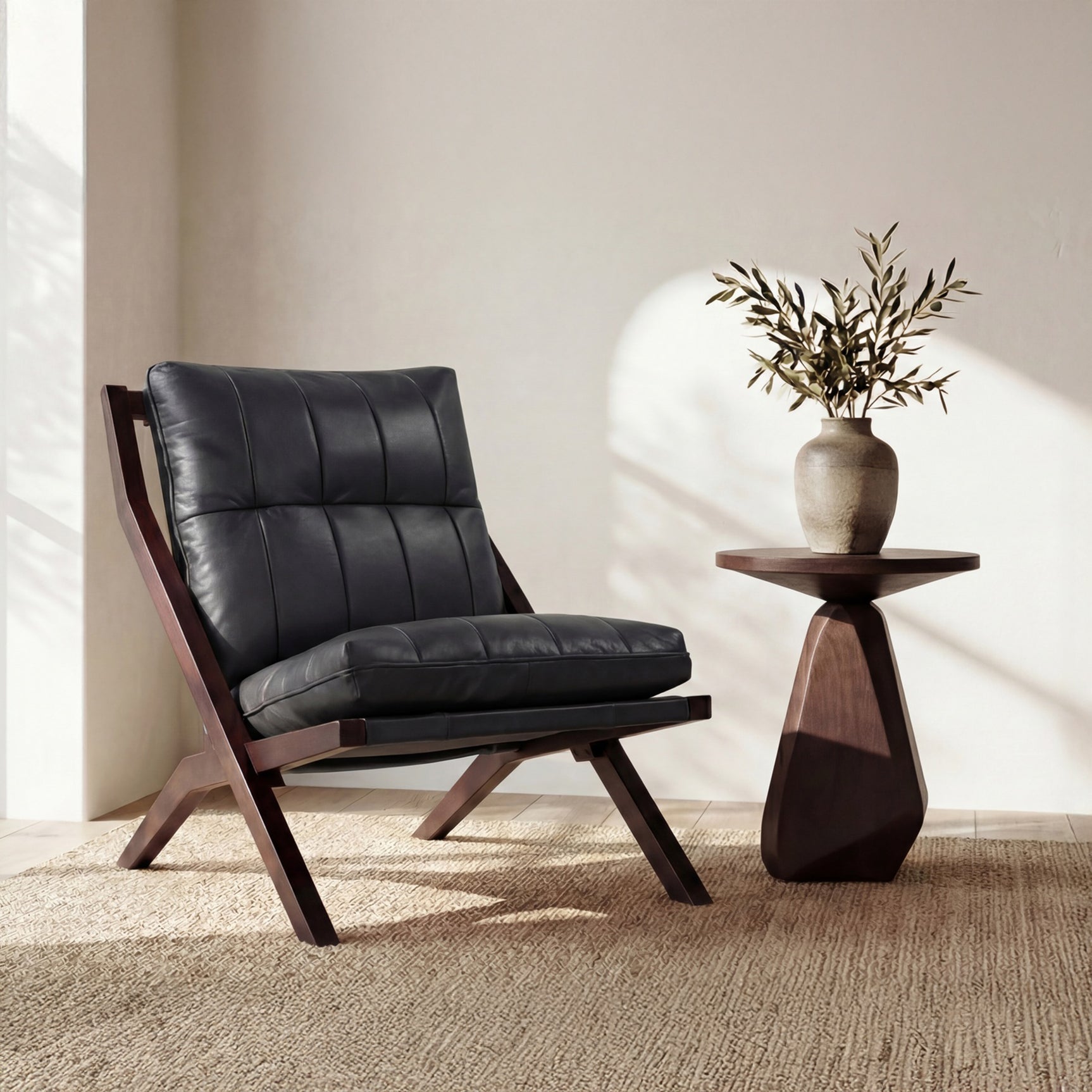 Preston Black Accent Chair